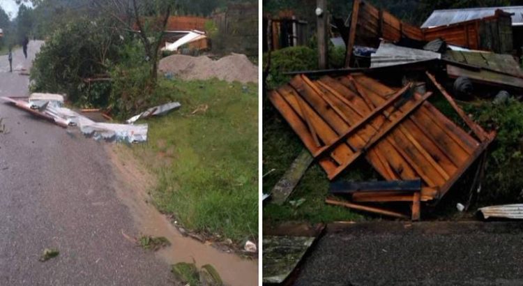 Fuertes lluvias con viento deja sin vivienda a familias de Chiapas