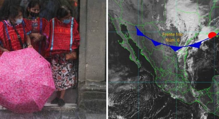 Frente frío número 6 provocará lluvias fuertes para este sábado en Chiapas