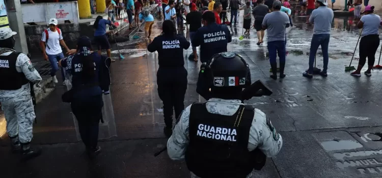 Guardia Nacional impide a haitianos comerciar en Chiapas