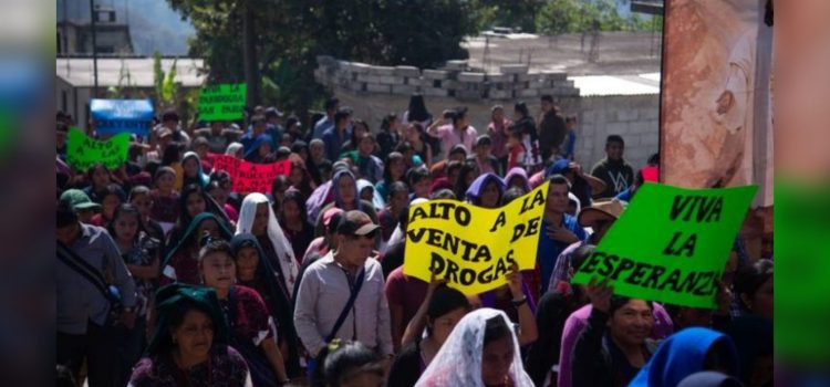 Habitantes de Chalchihuitán protestan ante ola de violencia en la región