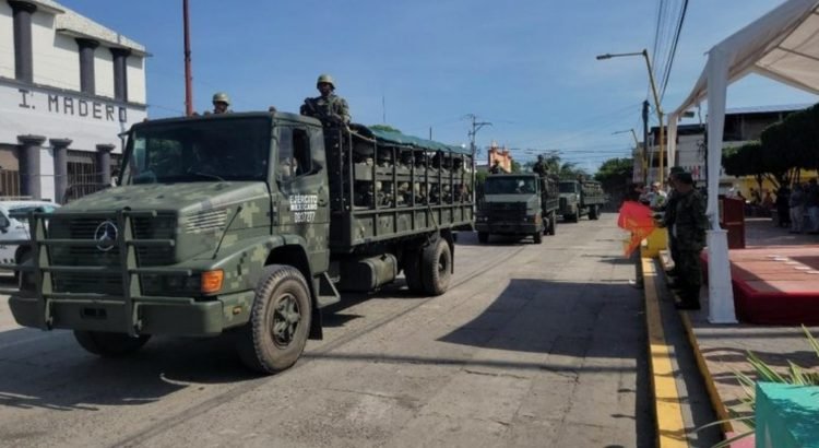Arriban fuerzas armadas a municipios fronterizos de Chiapas