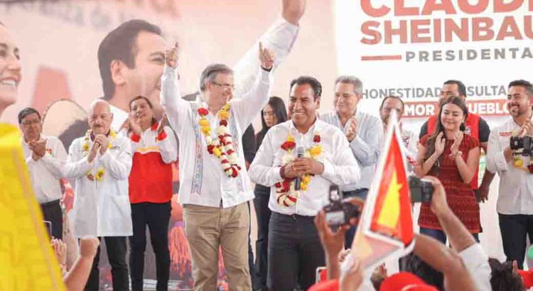 Marcelo Ebrard acompañó a Eduardo Ramírez Aguilar en su gira de campaña