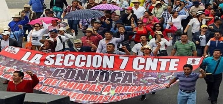 Más de 5 mil máestros de Chiapas se suman al Paro Nacional de 72 horas