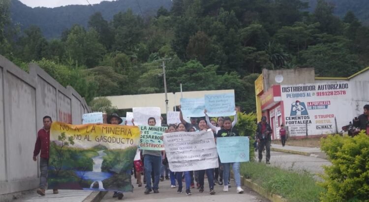 Protestan contra minería pueblos zoques de Chiapas